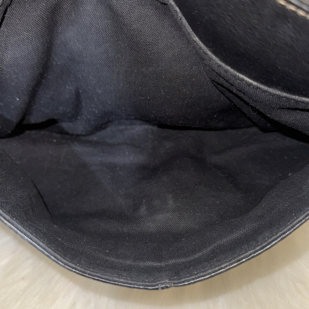 Fossil Black Leather Messenger Shoulder Bag - Picture 13 of 16